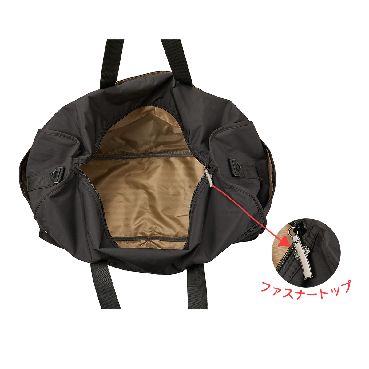 モノトーン リトルミイ ボストンバッグ 内装